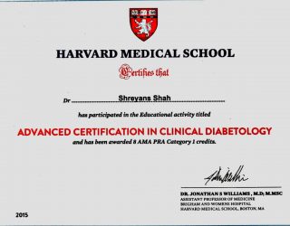 Harvard Medical School Certificate