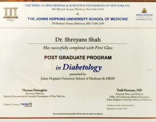 John Hopkins Certificate